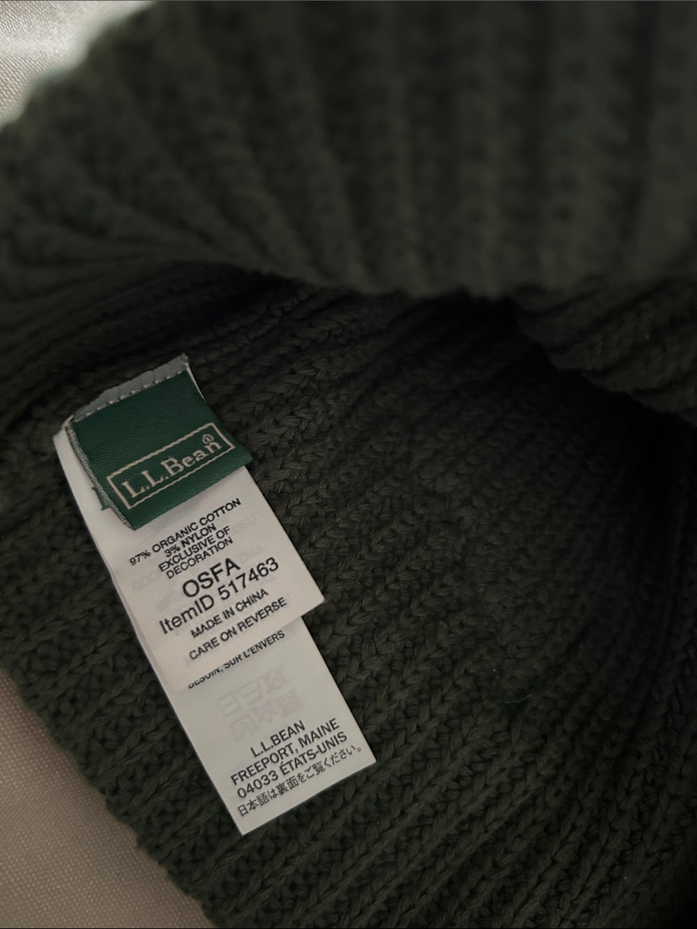 L.L. Bean x Todd Snyder Collaboration organic cotton Beanie & patches NWOT - Picture 6 of 6